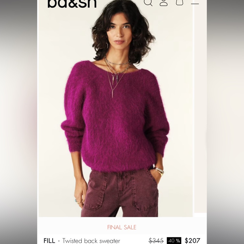 Bash twisted in the back sweater